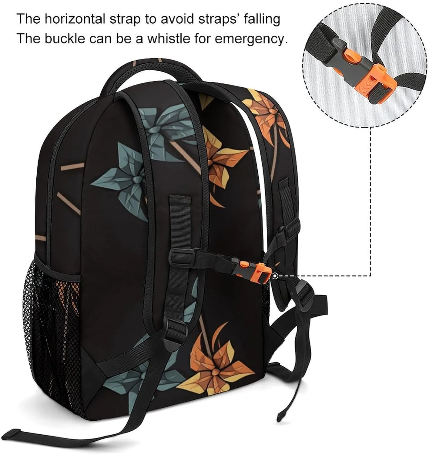 Small Backpacks Personalized Origami Windmill Printing Travel Bag Lightweight Travel Backpack For Women Men