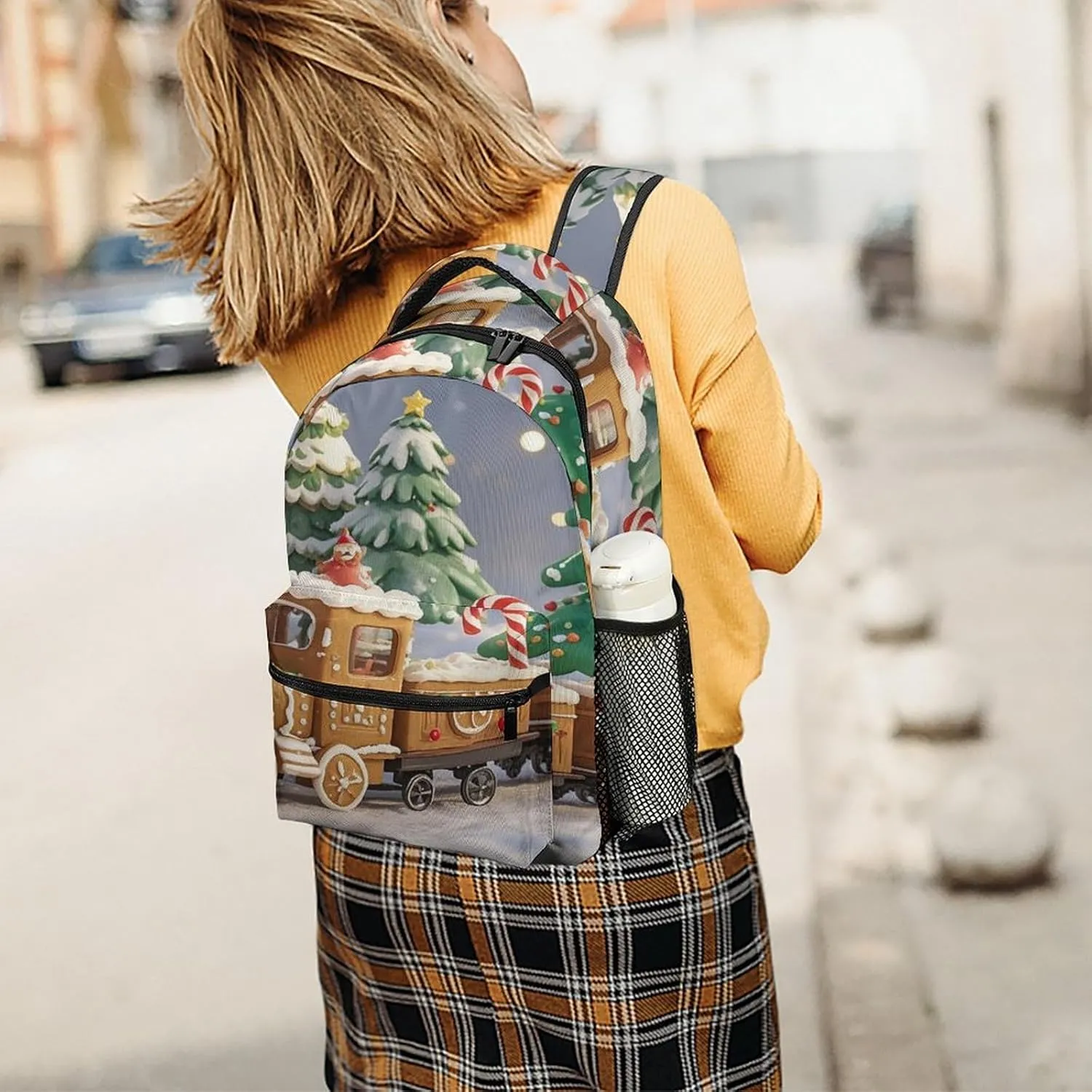 Small Backpacks Personalized Train Scale Model Printing Travel Bag Lightweight Travel Backpack For Women Men