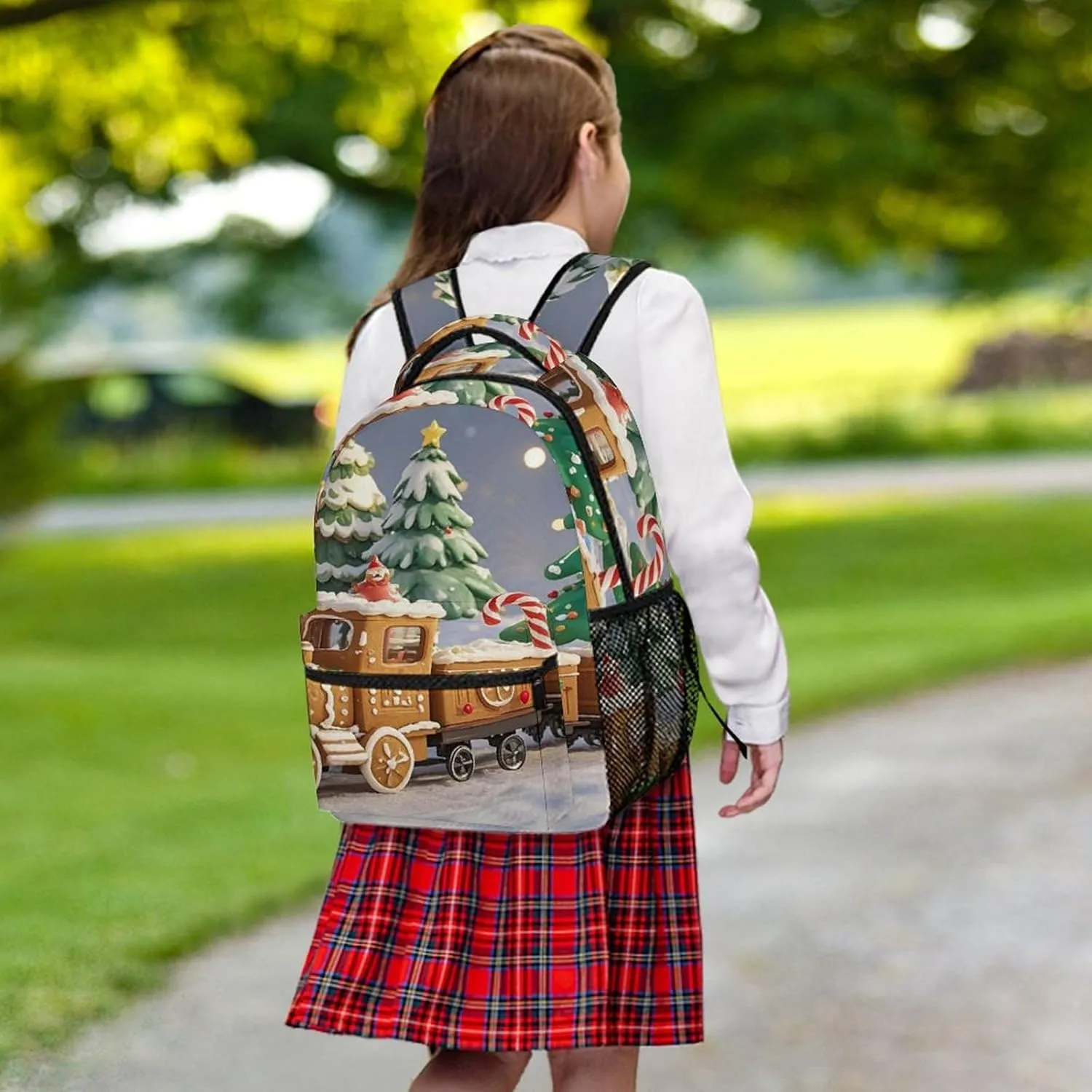 Small Backpacks Personalized Train Scale Model Printing Travel Bag Lightweight Travel Backpack For Women Men