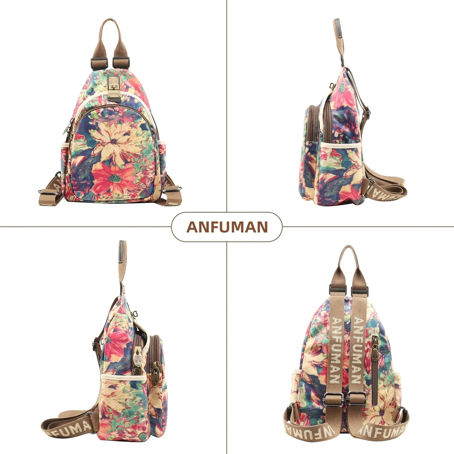 Small Backpacks Purse for Women Mini Waterproof Colorful Print Leisure Travel Bags (Draw)