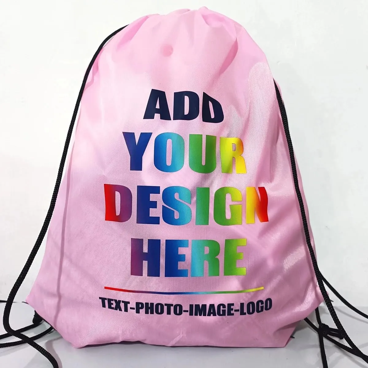 SMALL COLOR Custom Drawstring Backpacks With Logo Photo Name Personalized Football Bag Gifts Sport Cinch Gym Bag (10, Blue), ordinary