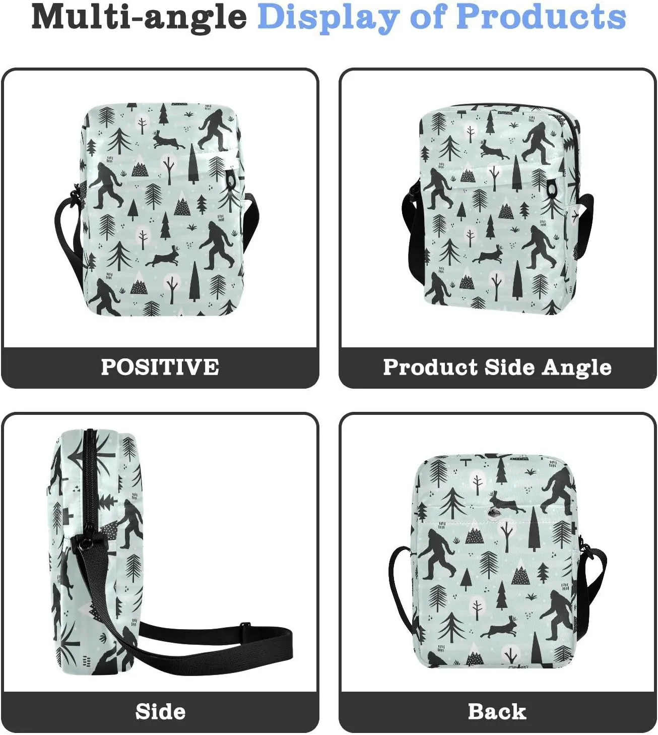 Small Crossbody Bag for Men Women Mini Messenger Bag Shoulder Handbag With Adjustable Straps