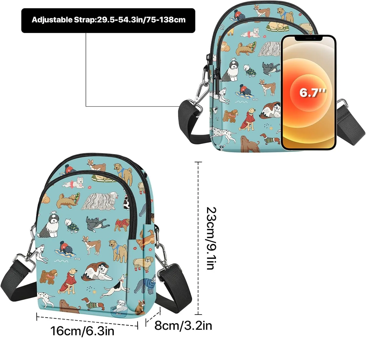 Small Crossbody Bag for Women Cell Phone Purse with Adjustable Strap Shoulder Purse Travel Wallet Bag