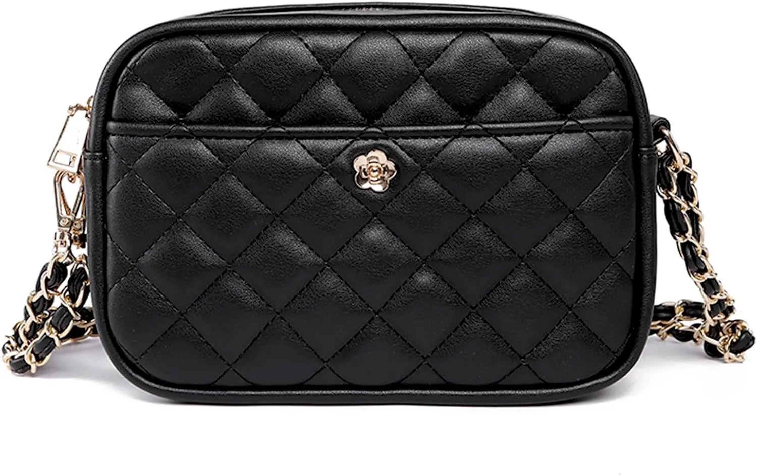 Small Crossbody Bag with Wide Guitar Strap Camera Purse Shoulder Handbag Satchel