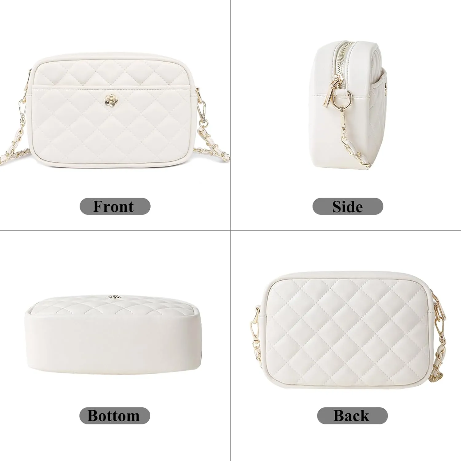 Small Crossbody Bag with Wide Guitar Strap Camera Purse Shoulder Handbag Satchel