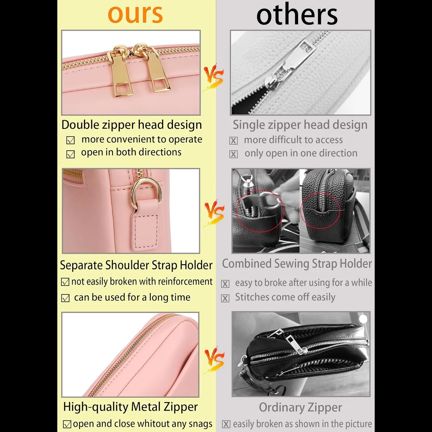 Small Crossbody Bags for Women Vegan Leather Cell phone Purses Mini Shoulder Handbags with Wide Strap