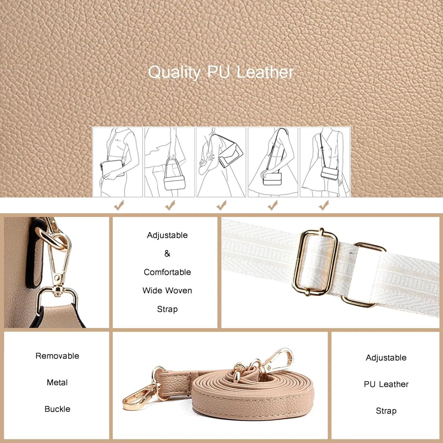 Small Crossbody Bags for Women Vegan Leather Purses Women's Shoulder Handbags Wallet Satchel Cross Body Purse