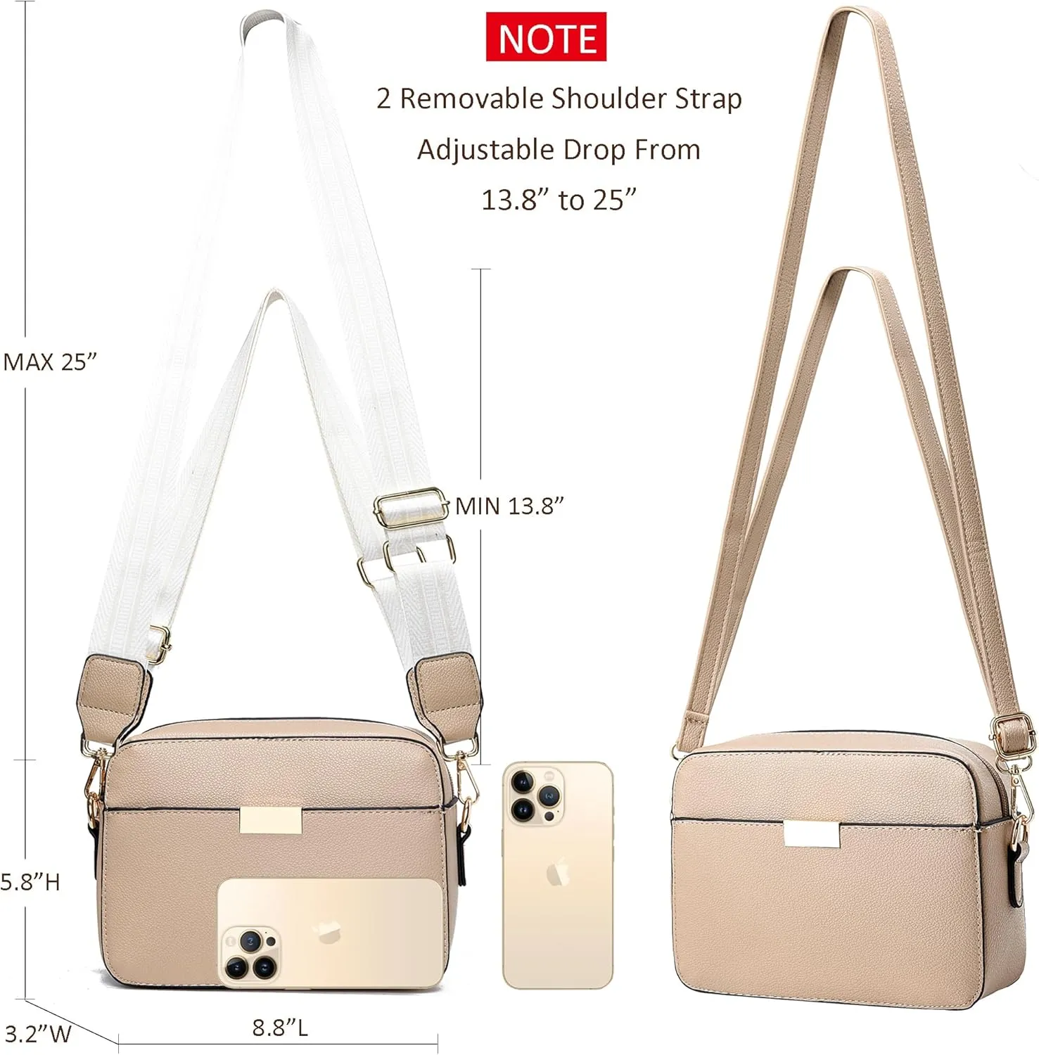 Small Crossbody Bags for Women Vegan Leather Purses Women's Shoulder Handbags Wallet Satchel Cross Body Purse