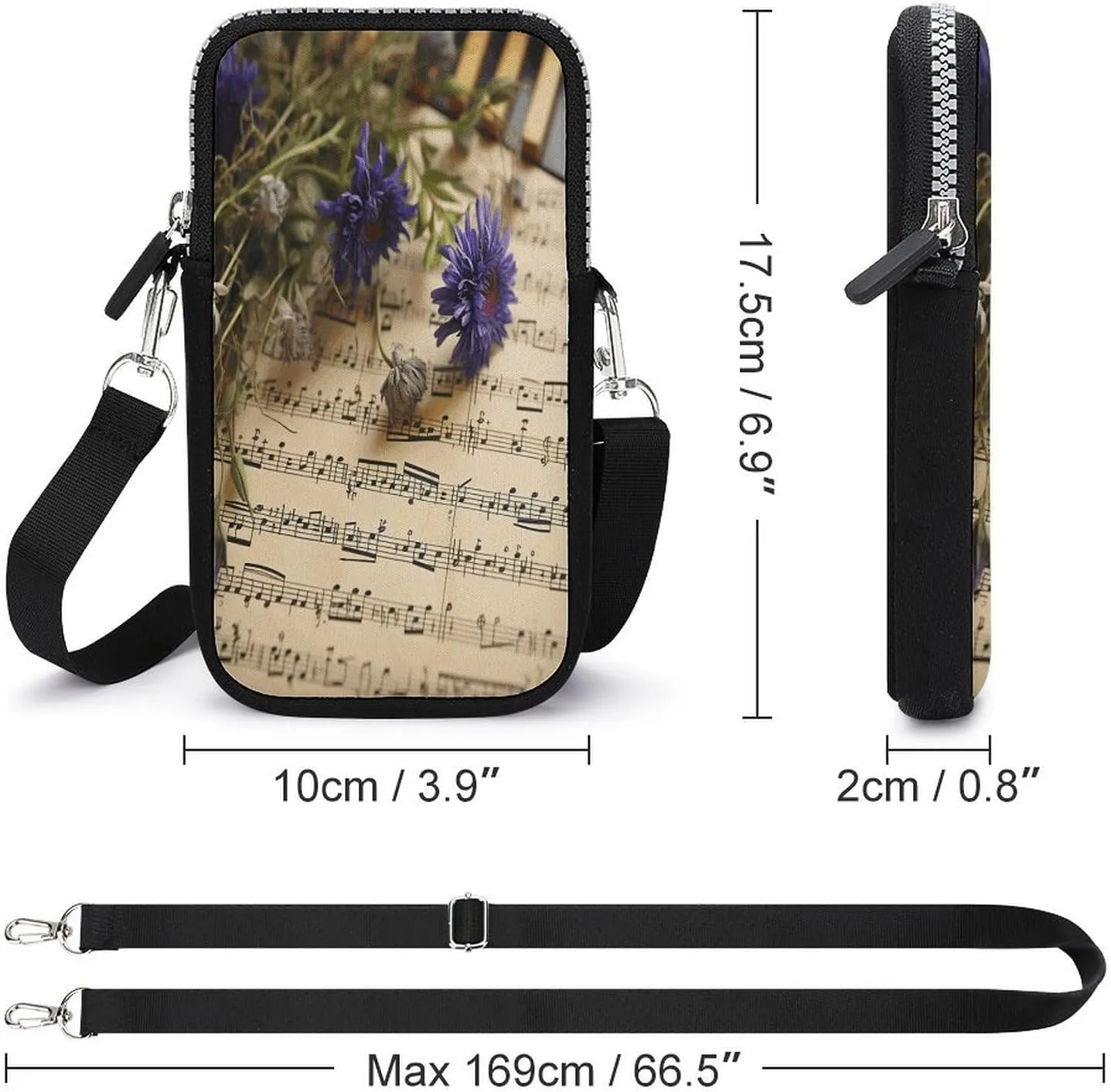 Small Crossbody Cell Phone Purse for Women, Printed Small Phone Bag with Adjustable Strap Best Gift for Women