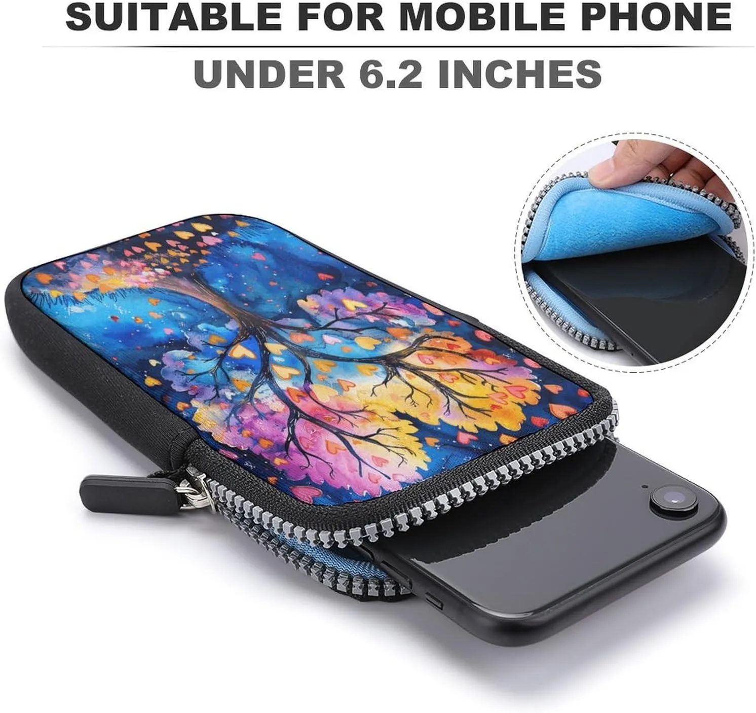 Small Crossbody Cell Phone Purse for Women, Printed Small Phone Bag with Adjustable Strap Best Gift for Women