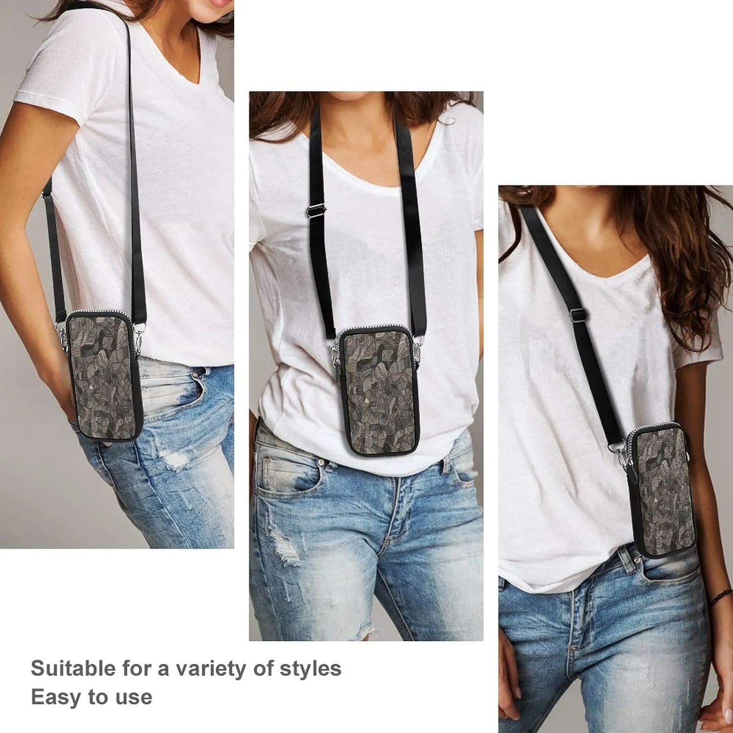 Small Crossbody Cell Phone Purse for Women, Printed Small Phone Bag with Adjustable Strap Best Gift for Women