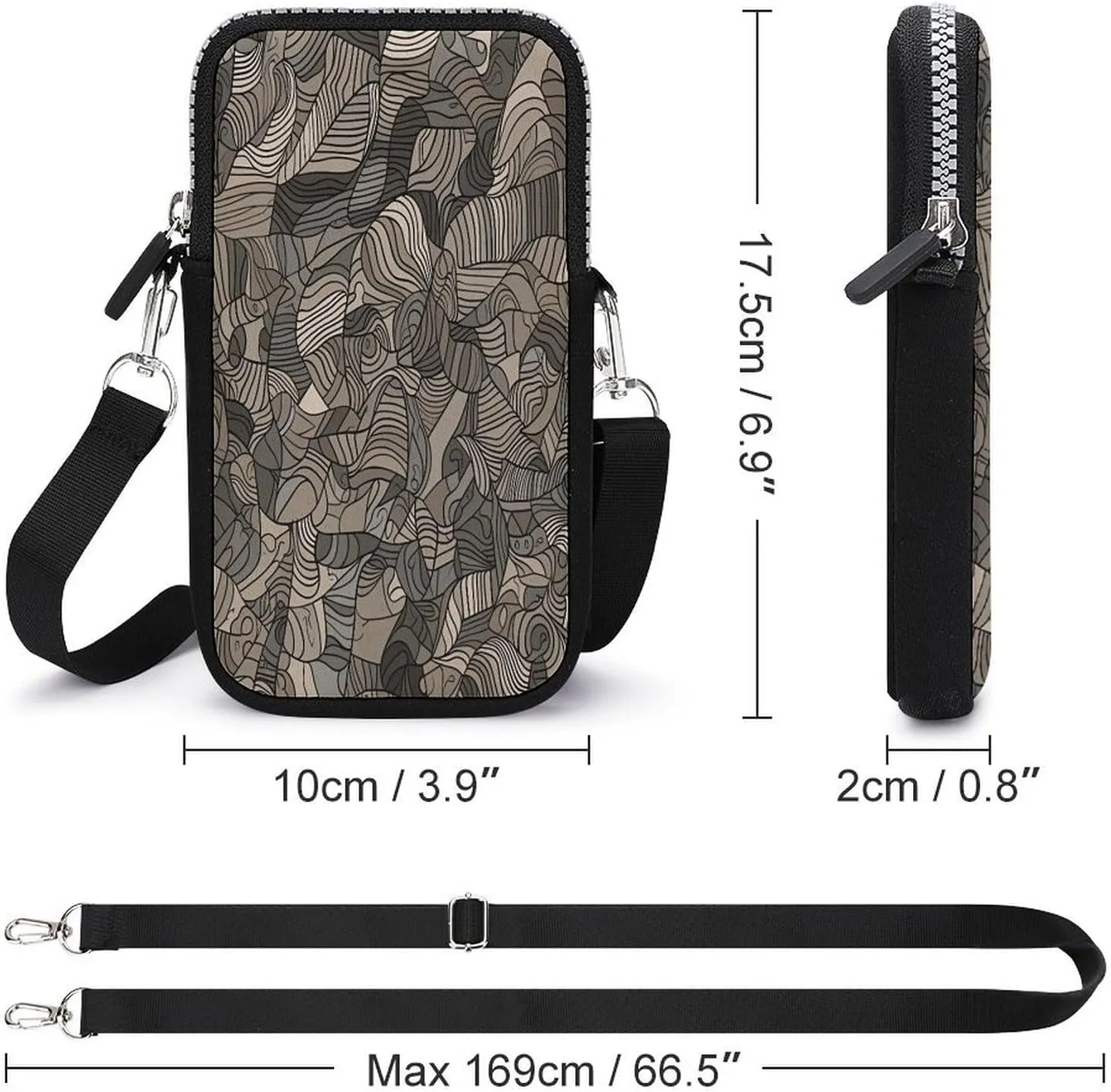 Small Crossbody Cell Phone Purse for Women, Printed Small Phone Bag with Adjustable Strap Best Gift for Women