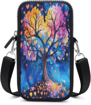 Small Crossbody Cell Phone Purse for Women, Printed Small Phone Bag with Adjustable Strap Best Gift for Women