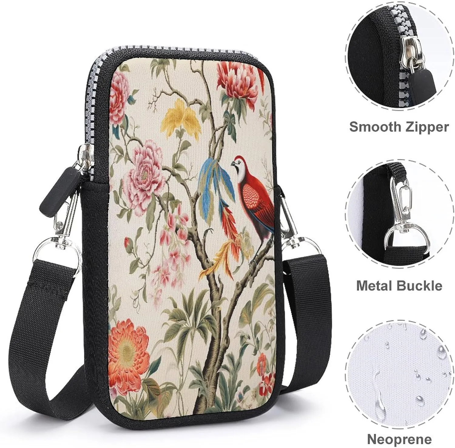 Small Crossbody Cell Phone Purse for Women, Printed Small Phone Bag with Adjustable Strap Best Gift for Women