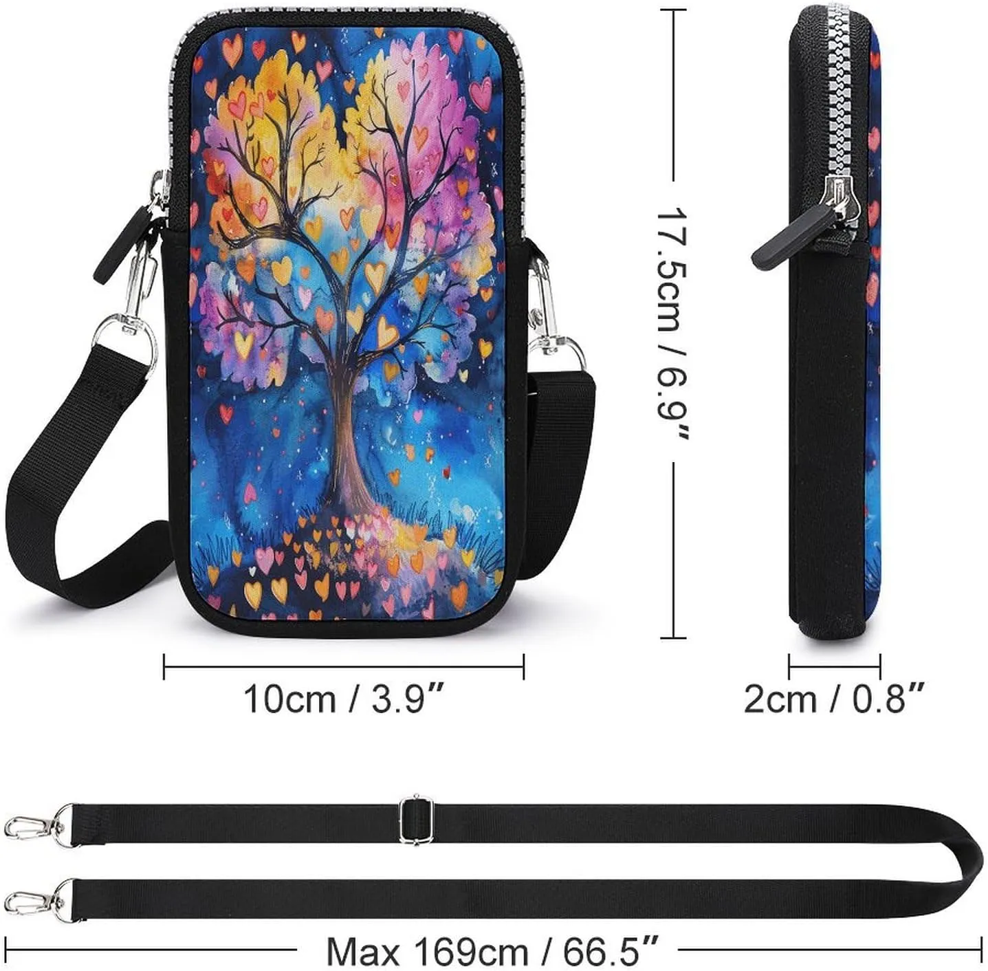 Small Crossbody Cell Phone Purse for Women, Printed Small Phone Bag with Adjustable Strap Best Gift for Women