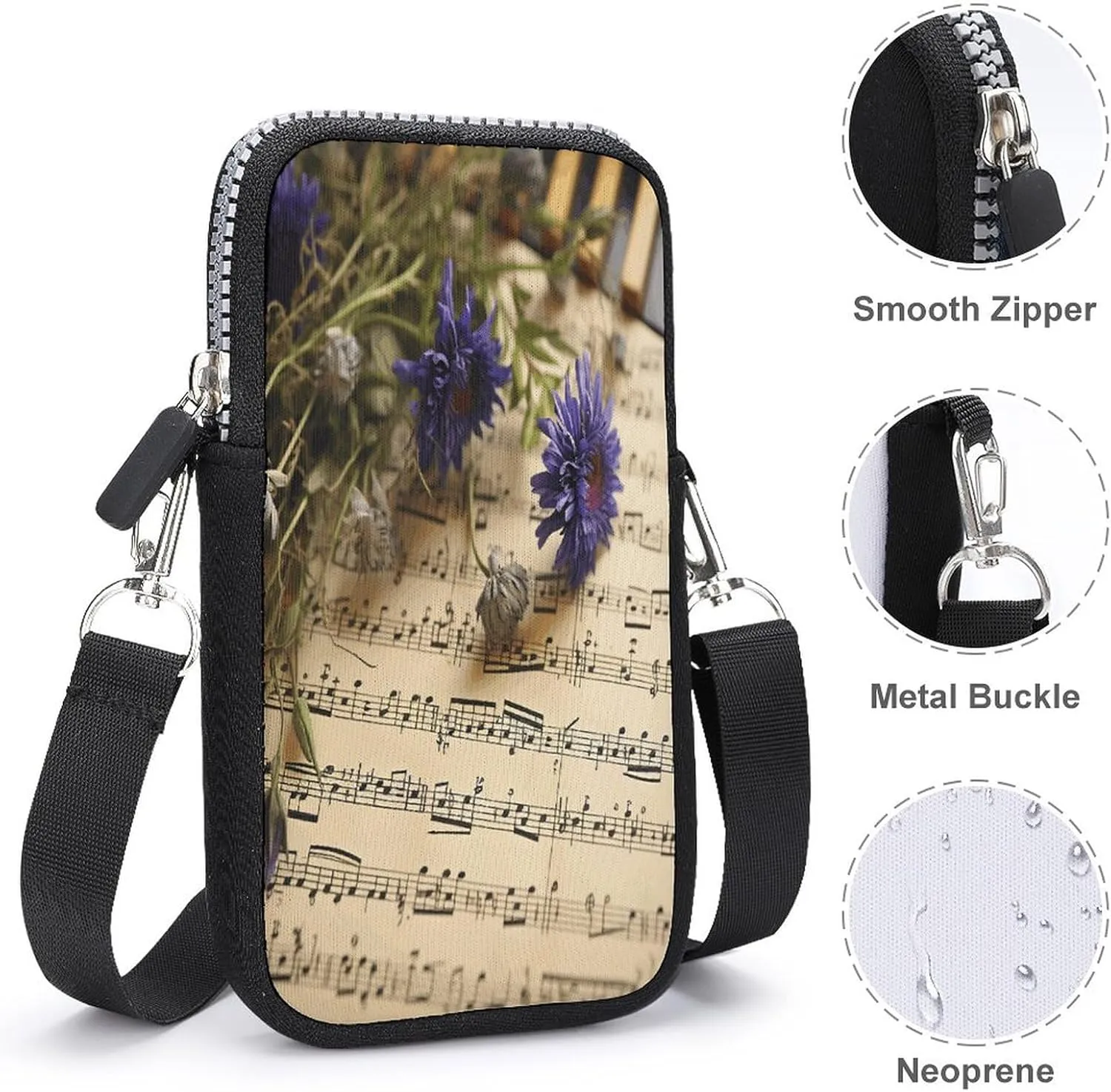 Small Crossbody Cell Phone Purse for Women, Printed Small Phone Bag with Adjustable Strap Best Gift for Women