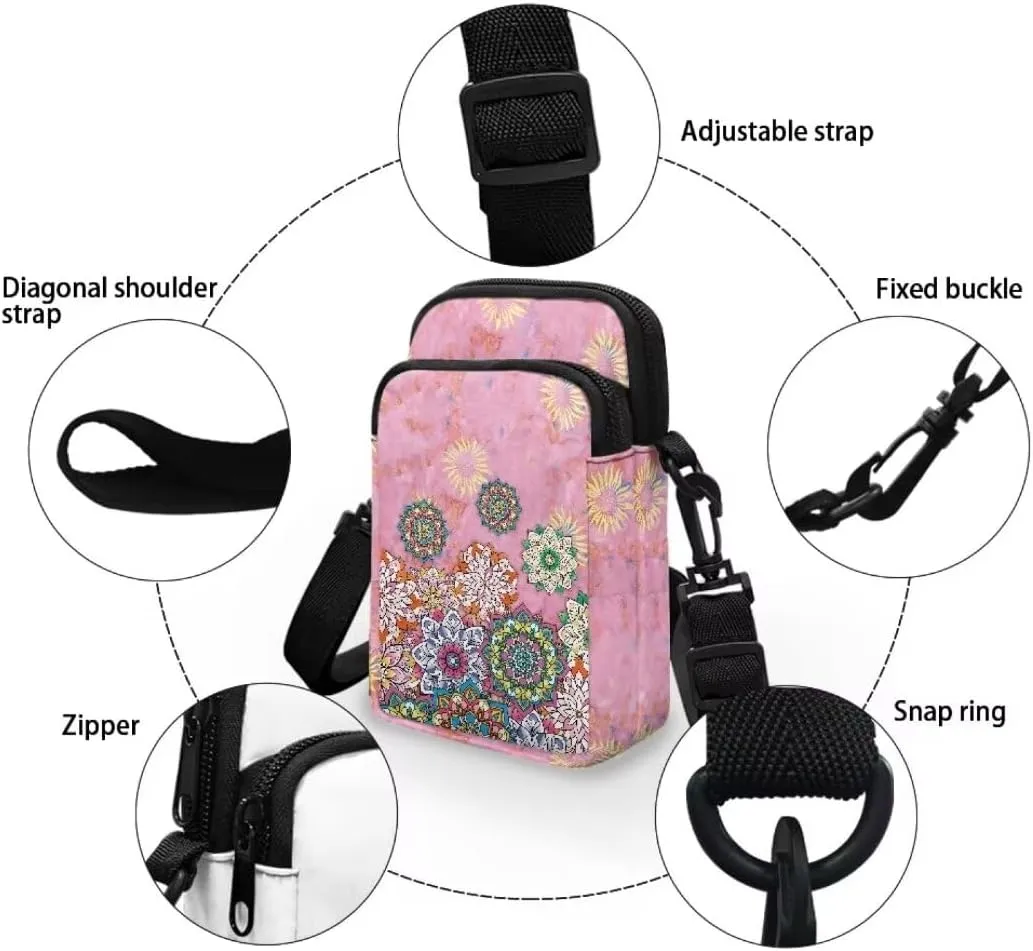 Small Crossbody Cell Phone Purse, Lightweight Mini Messenger Shoulder Handbag Wallet with Adjustable Strap