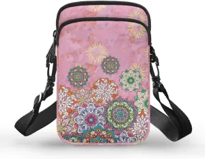 Small Crossbody Cell Phone Purse, Lightweight Mini Messenger Shoulder Handbag Wallet with Adjustable Strap