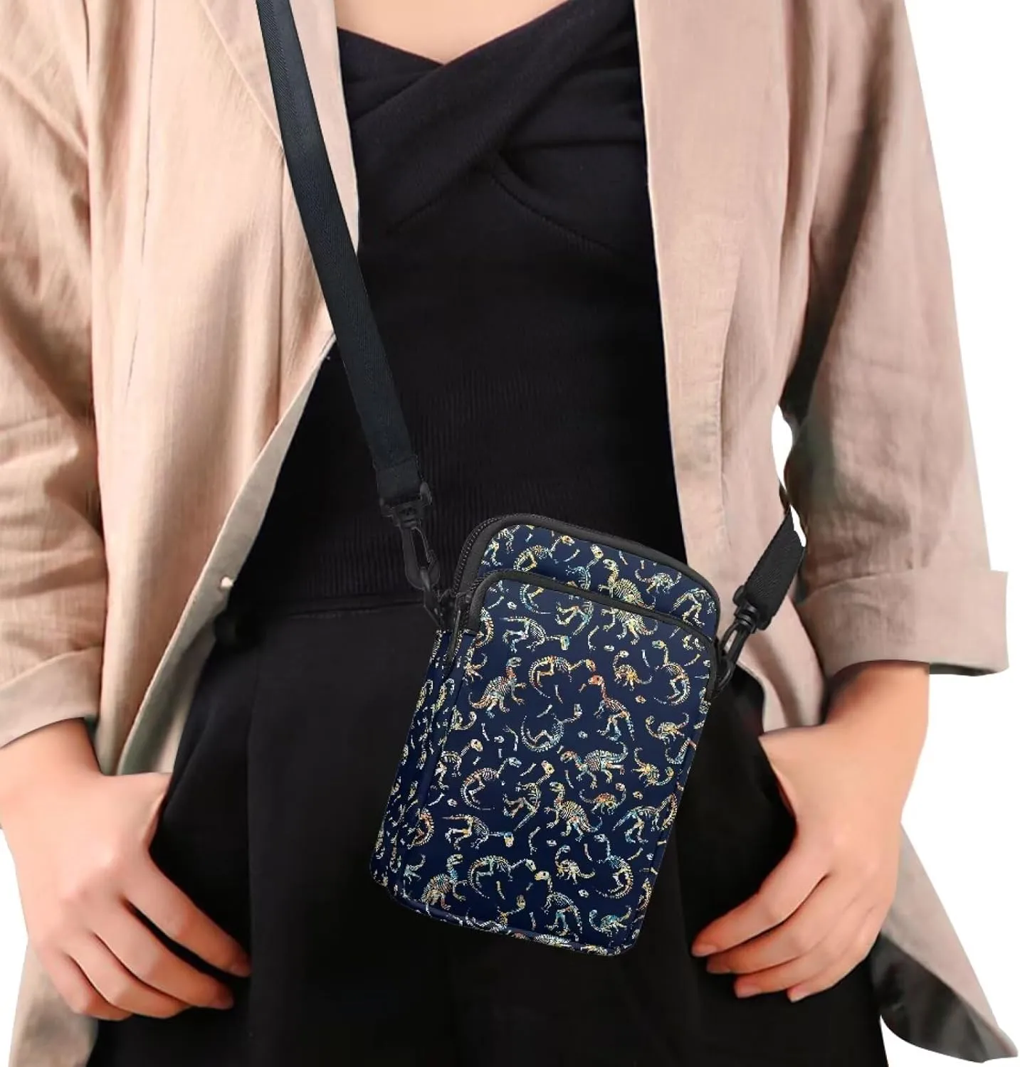 Small Crossbody Cell Phone Purse, Lightweight Mini Messenger Shoulder Handbag Wallet with Adjustable Strap