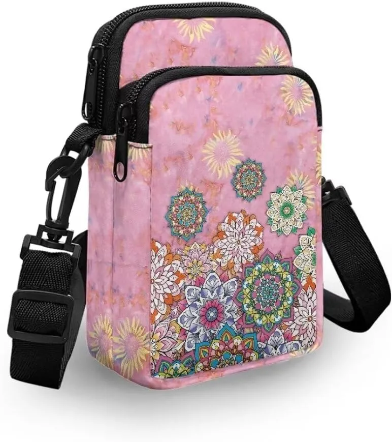 Small Crossbody Cell Phone Purse, Lightweight Mini Messenger Shoulder Handbag Wallet with Adjustable Strap