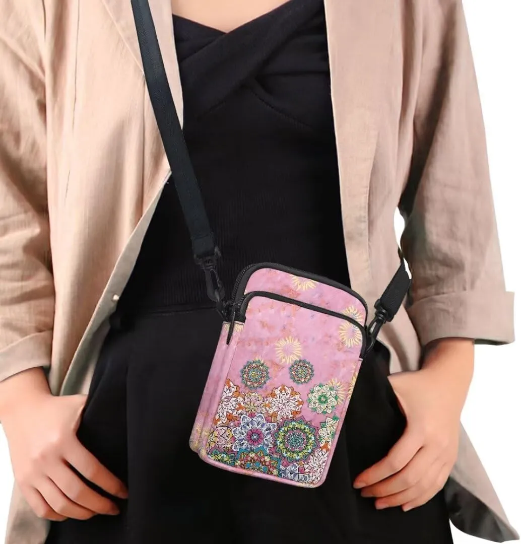 Small Crossbody Cell Phone Purse, Lightweight Mini Messenger Shoulder Handbag Wallet with Adjustable Strap