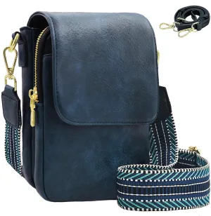 Small Crossbody Purse for Women Trendy Vegan Leather Cell Phone Bags with Card Slots & Adjustable Straps