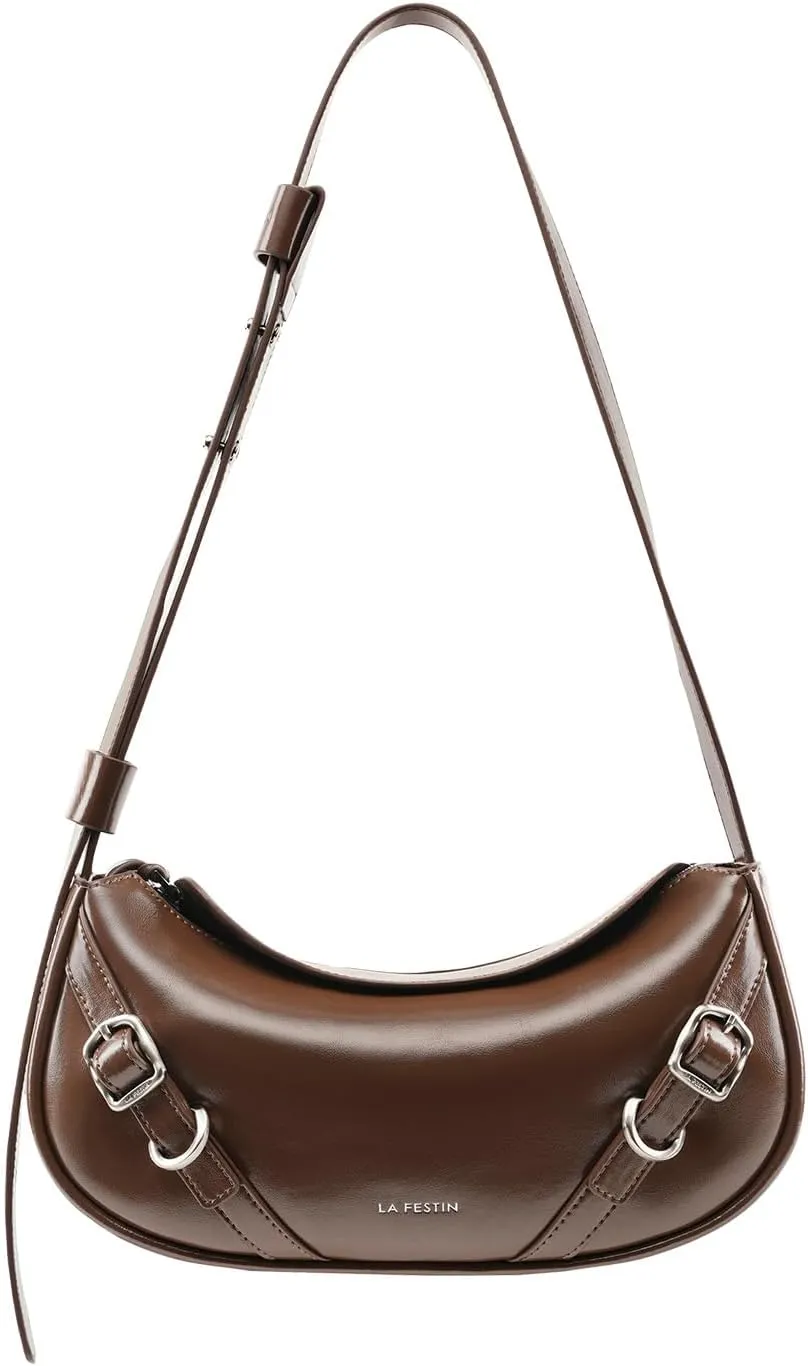 Small Purse Leather Bags For Women: Black Shoulder Handbags Crossbody Bag - Adjustable Straps for Ladies Classic Vacation