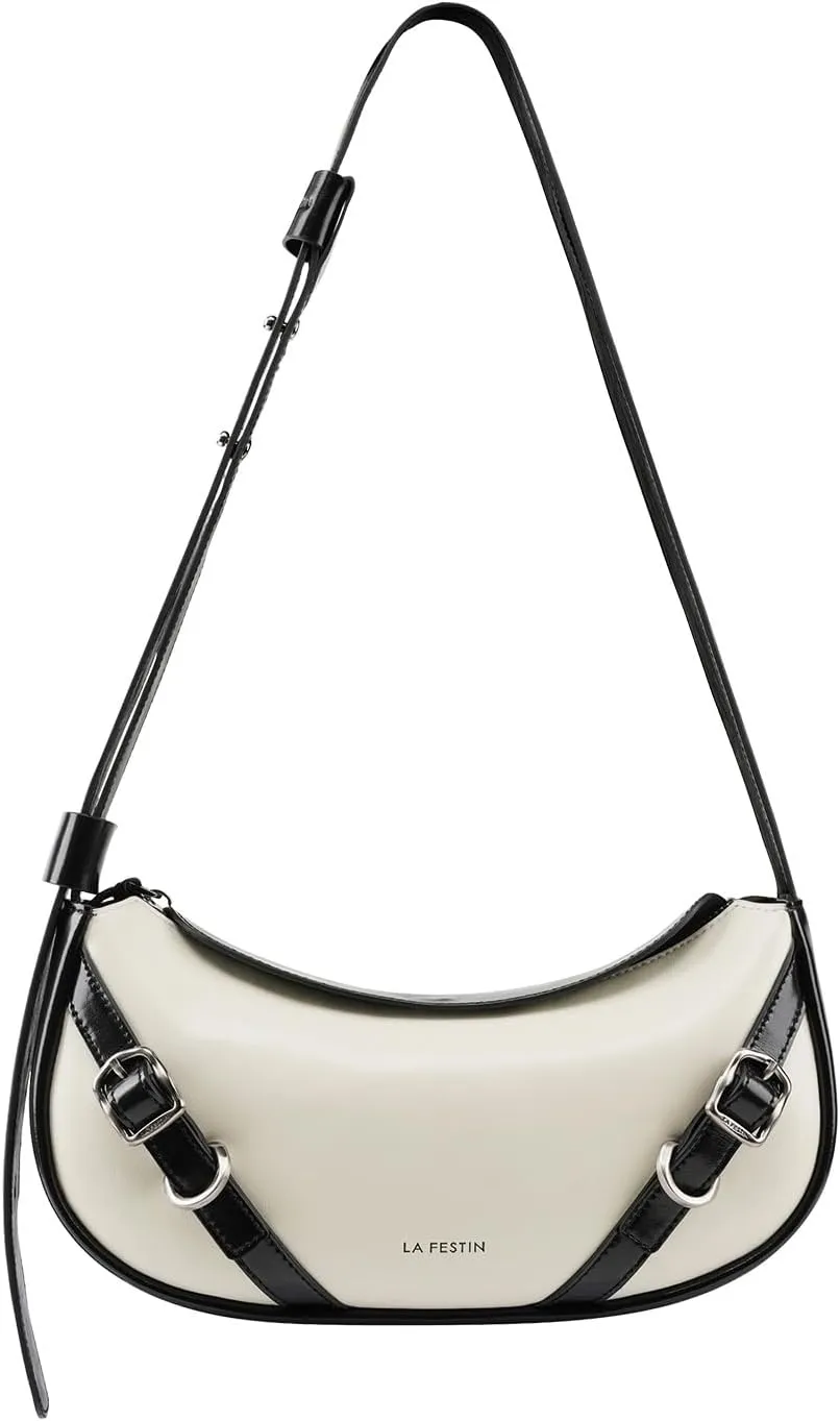 Small Purse Leather Bags For Women: Black Shoulder Handbags Crossbody Bag - Adjustable Straps for Ladies Classic Vacation