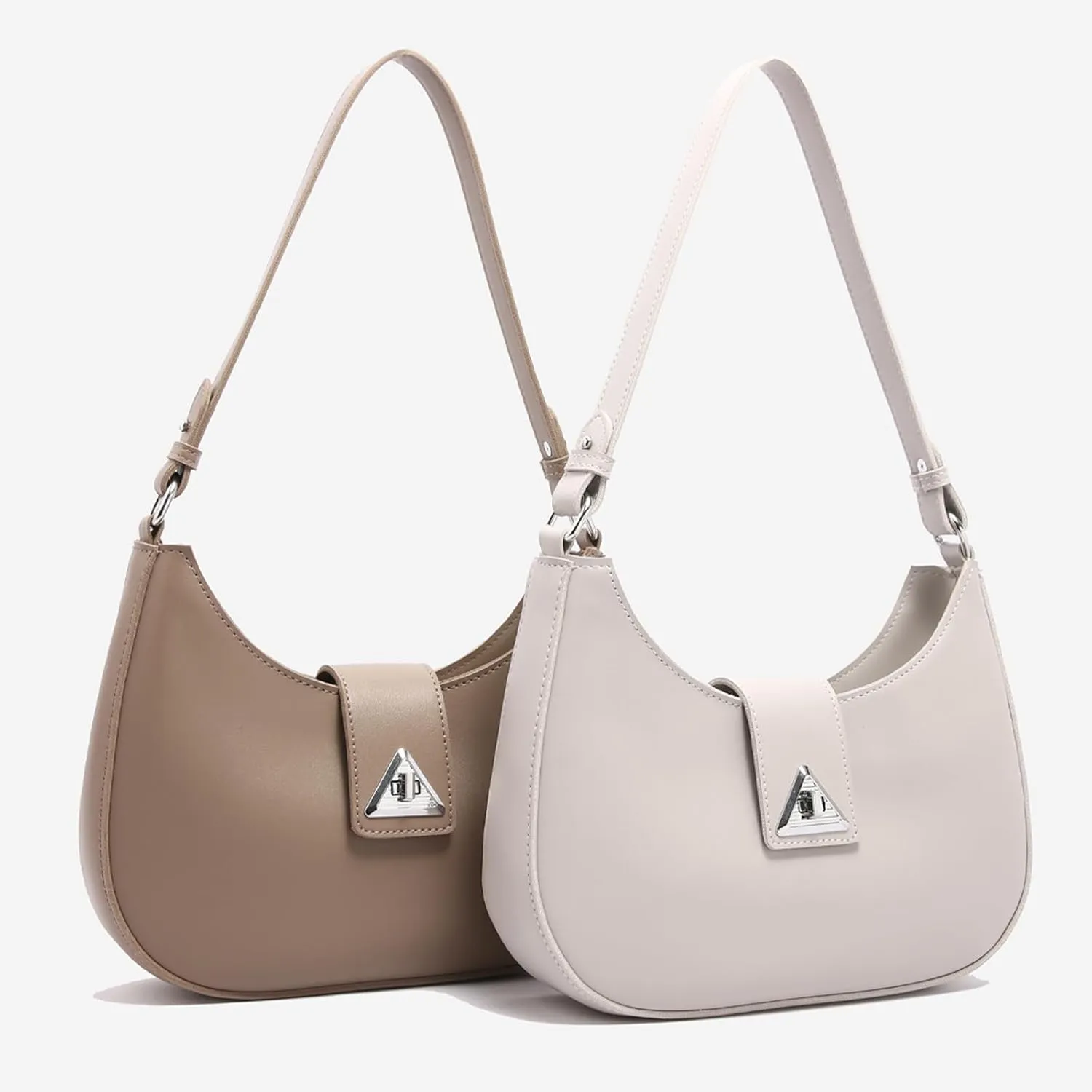 Small Shoulder Purse for Women - Mini Leather Shoulder Bag Little Tote Bag Trendy Hobo Bag with Zipper