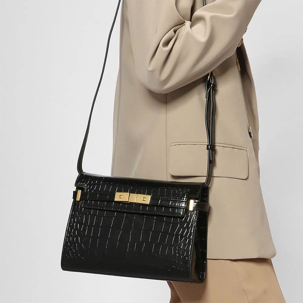 Small size niche single shoulder crossbody bag, Korean style trendy Manhattan women's leather bag