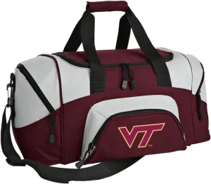 SMALL Virginia Tech Gym Bag Deluxe Virginia Tech Hokies Travel Bag