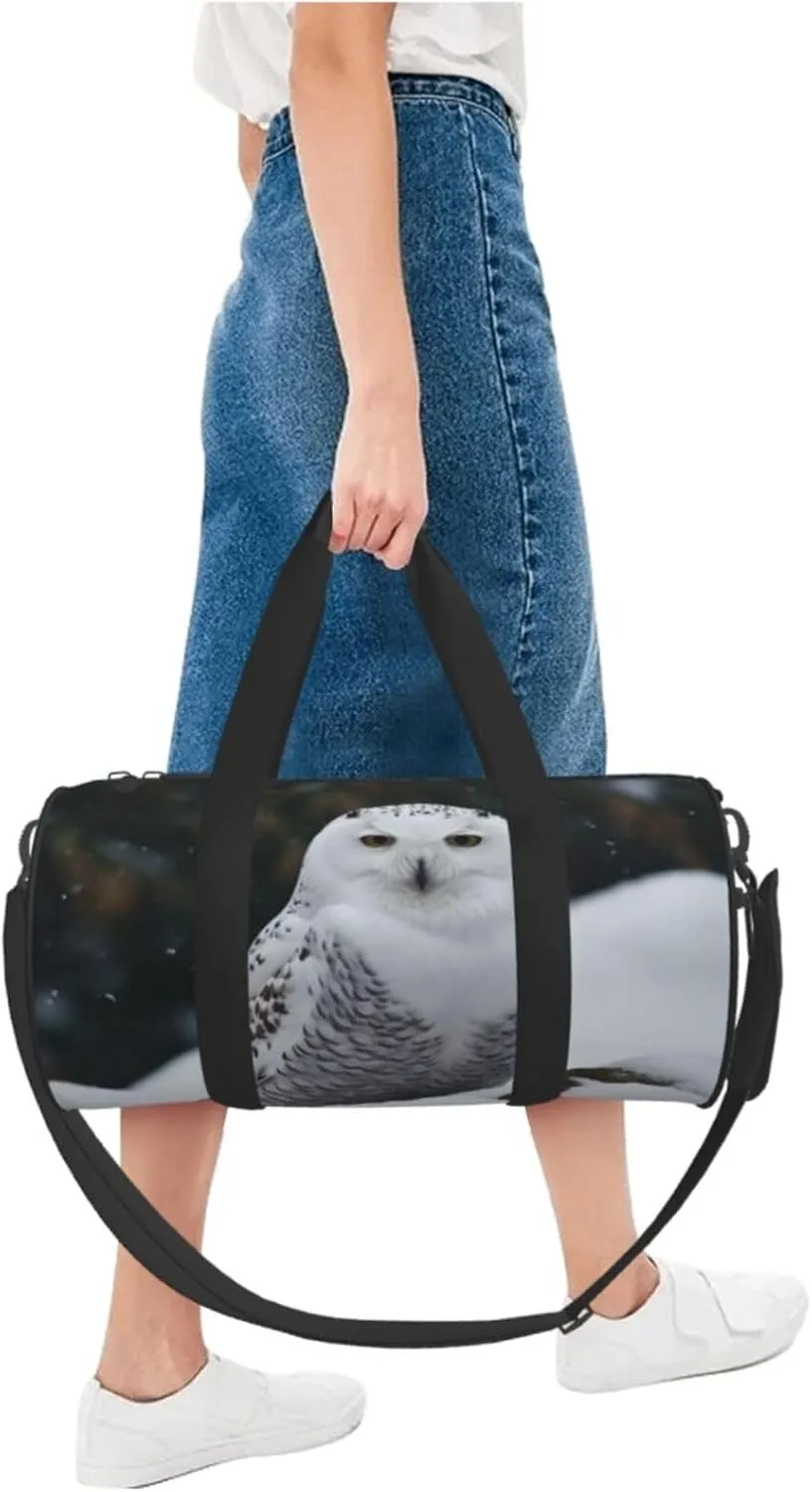 Snow Owl Travel Duffle Bag for Men Women Sport Gym Bag Foldable Weekender Bag Carry on Overnight Bag for Travel Swimming Basketball