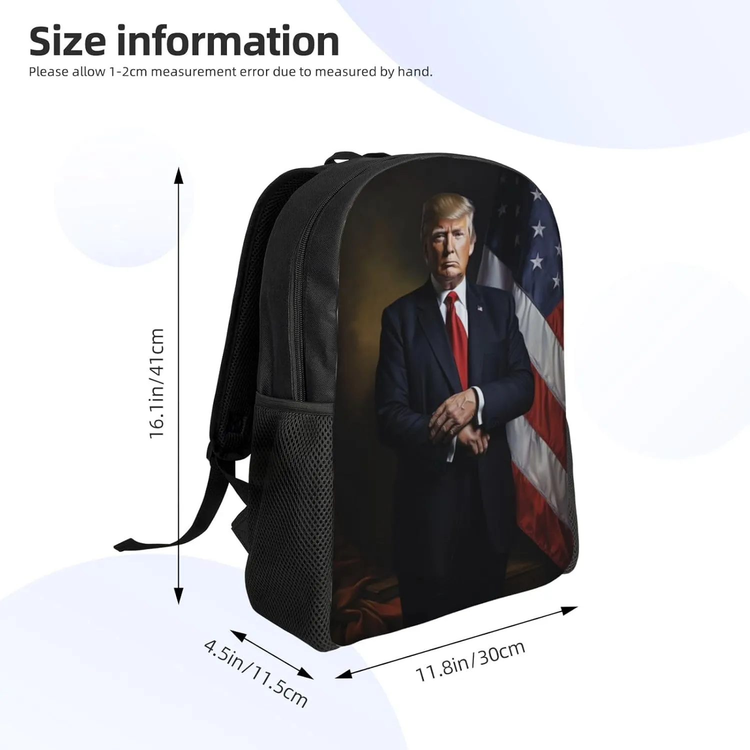 Solemn Trump Backpack Waterproof Anti Theft Durable Light Laptop Bag Backpacks For Women Men Travel Gym Backpack