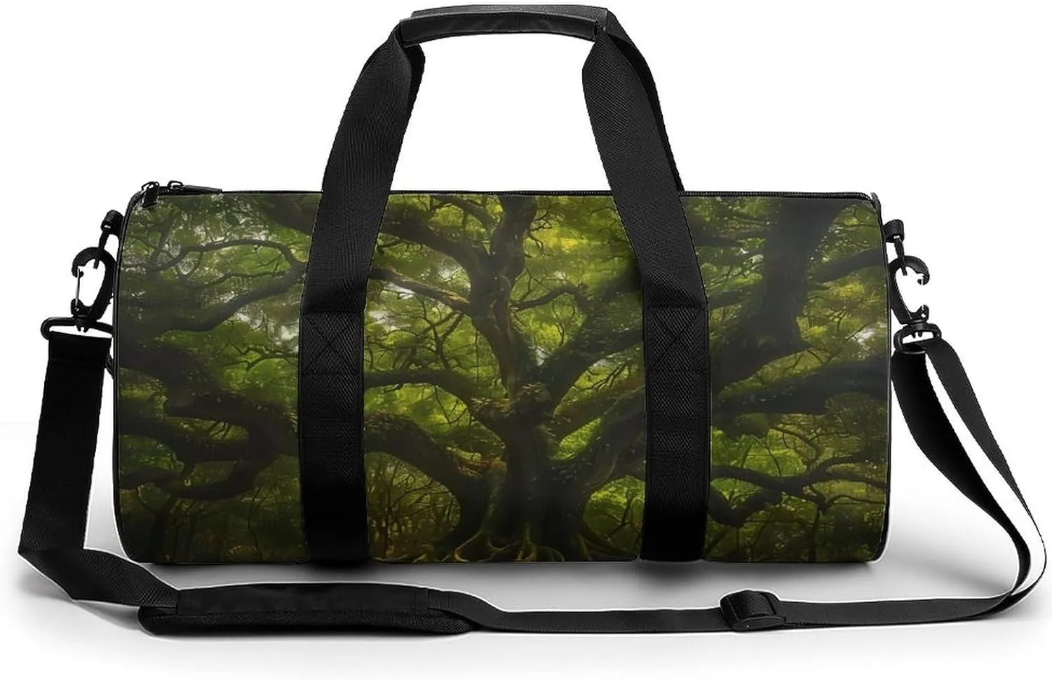 South Carolina Angel Oak Tree Gym Bag Cylindrical Sports Bag Travel Duffel Bag with Shoulder Strap