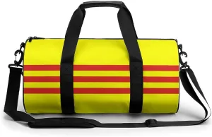 South Vietnam Flag Printed Sports Gym Bag for Women Men Travel Duffel Bag Workout Weekender Bags