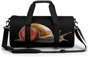 Speedy Snail Like Car Racer Printed Sports Gym Bag for Women Men Travel Duffel Bag Workout Weekender Bags