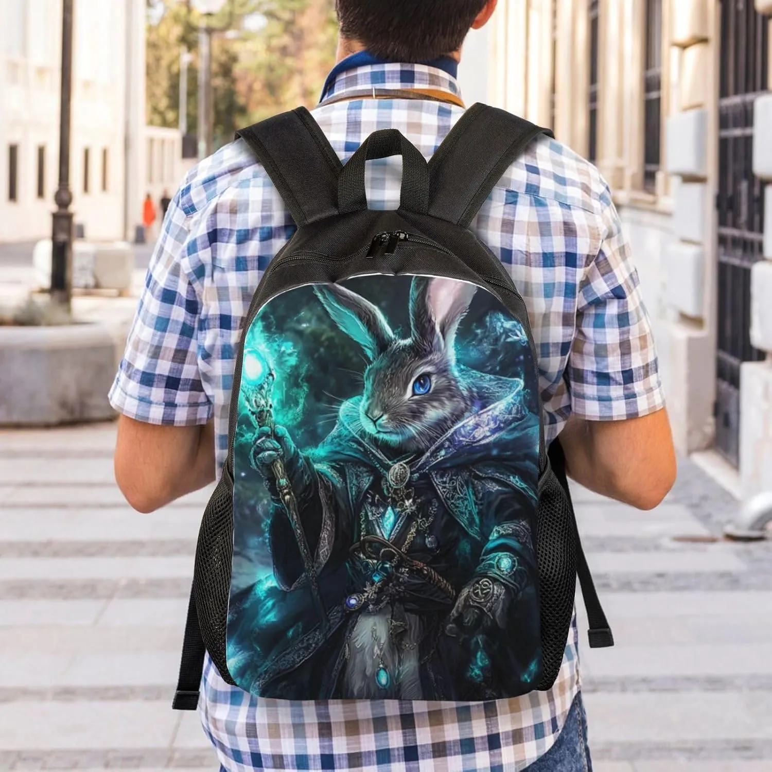 Spell Rabbit Backpack Waterproof Anti Theft Durable Light Laptop Bag Backpacks For Women Men Travel Gym Backpack