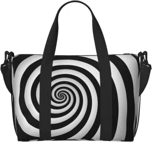 spiral optical illusion gif print Crossbody Travel Bags Fashion Travel Bags Items Travel Bags Tote Bags