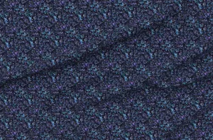 Spoonflower Fabric - Fantasy Ttrpg Dice Bags Galaxy Outer Space Black Purple Blue Gaming Printed on Petal Cotton Fabric by The Yard - Sewing Quilting Apparel Crafts Decor