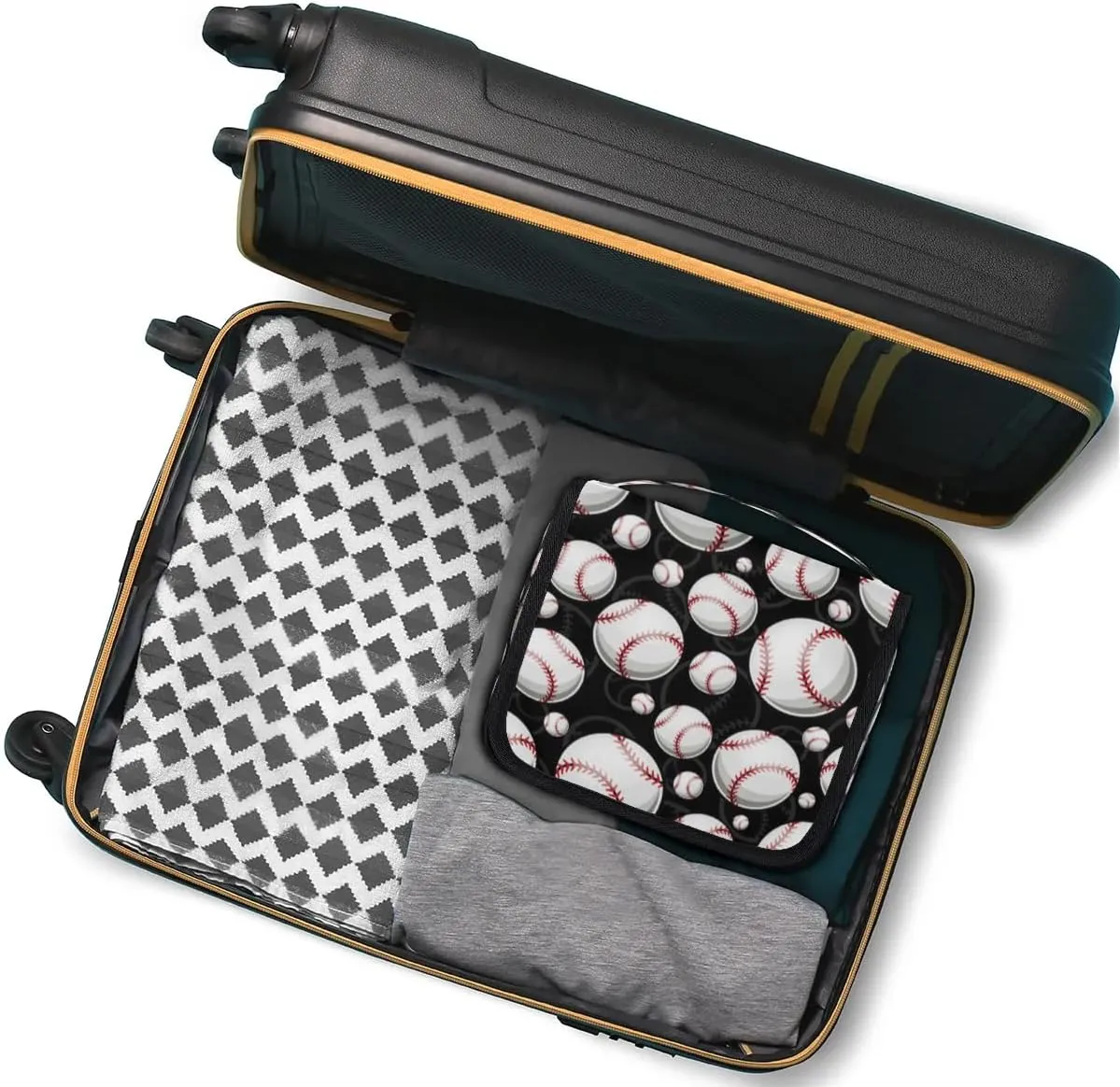 Sport Baseball Hanging Toiletry Bag Waterproof Makeup Cosmetic Bag Travel Bag Organizer for Accessories Shampoo Full Sized Container Travel-Essentials Toiletry Bag