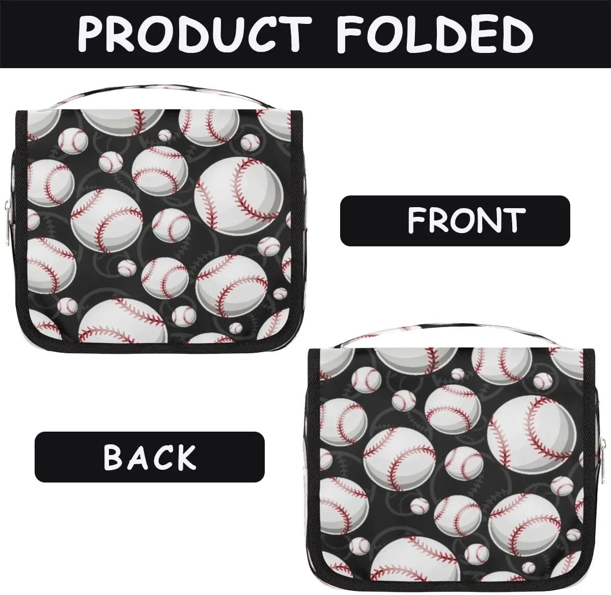 Sport Baseball Hanging Toiletry Bag Waterproof Makeup Cosmetic Bag Travel Bag Organizer for Accessories Shampoo Full Sized Container Travel-Essentials Toiletry Bag