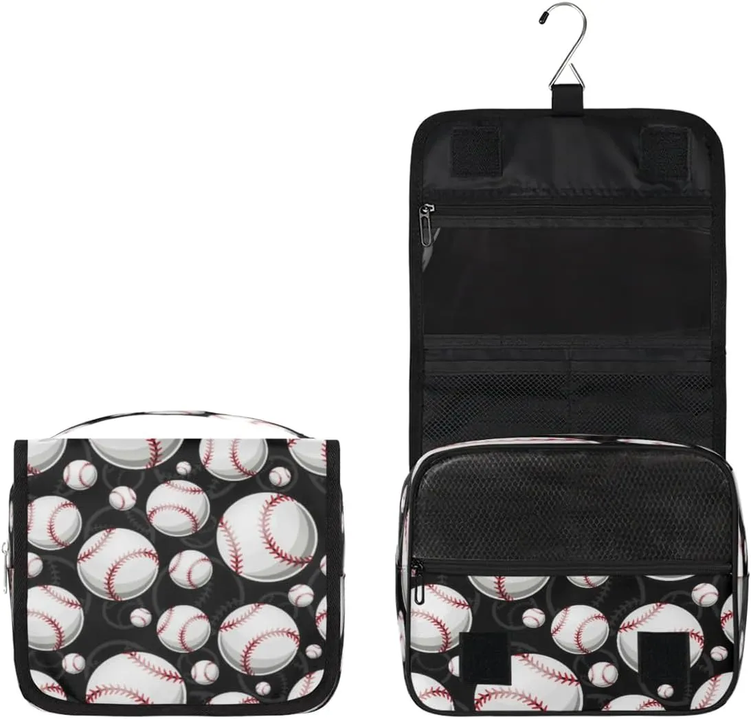 Sport Baseball Hanging Toiletry Bag Waterproof Makeup Cosmetic Bag Travel Bag Organizer for Accessories Shampoo Full Sized Container Travel-Essentials Toiletry Bag