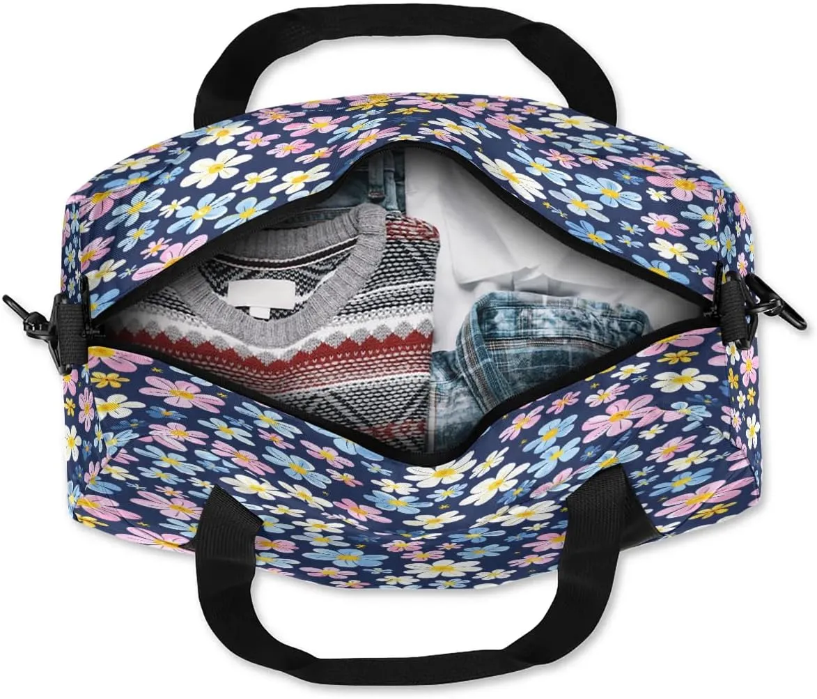 Sport Duffel Bag Beautiful Floral Kids Gym Bag Weekender Overnight Bags for Boys Girls Teens Carry On Workout Travel Bag