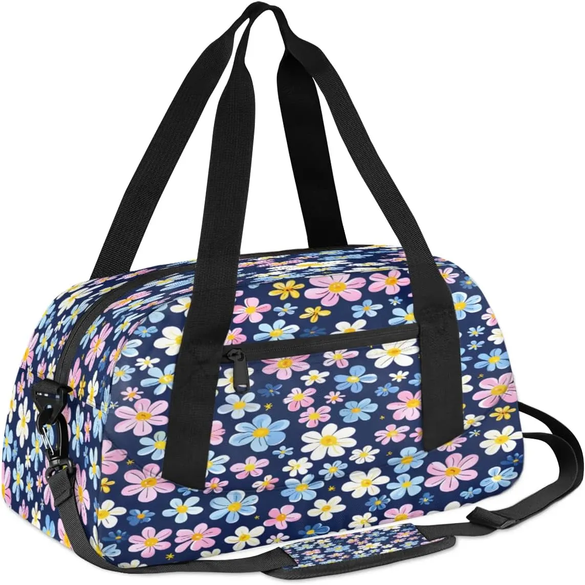 Sport Duffel Bag Beautiful Floral Kids Gym Bag Weekender Overnight Bags for Boys Girls Teens Carry On Workout Travel Bag