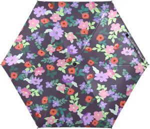 Spring Naive Flowers Umbrellas for Rain Pink Wildflowers Travel Umbrella Windproof Small Folding Compact Mini Umbrella for Purse Lightweight Portable Pocket for Women