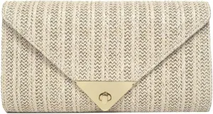 Spring-Summer 2025 Women's Straw Crossbody Bag – Minimalist Retro Clutch Purse, Boho Woven Handheld Shoulder Bag