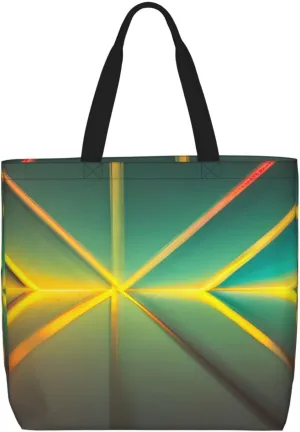 SSIMOO Colored Stripes Vertical Stylish Zipper Shopping Bags,Shoulder Bag,The Perfect Blend Of Style And Convenience