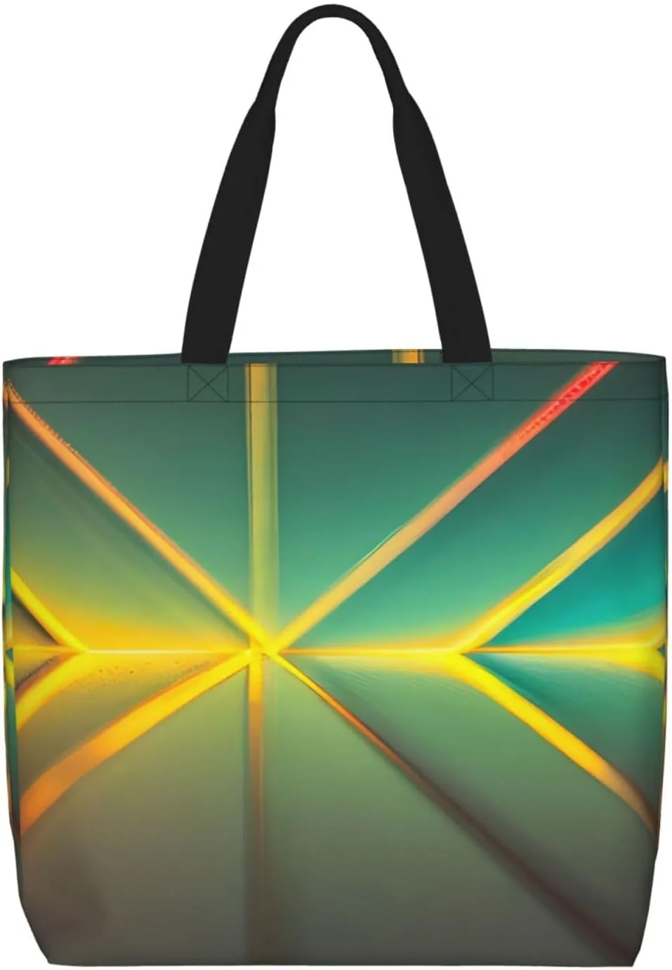 SSIMOO Colored Stripes Vertical Stylish Zipper Shopping Bags,Shoulder Bag,The Perfect Blend Of Style And Convenience