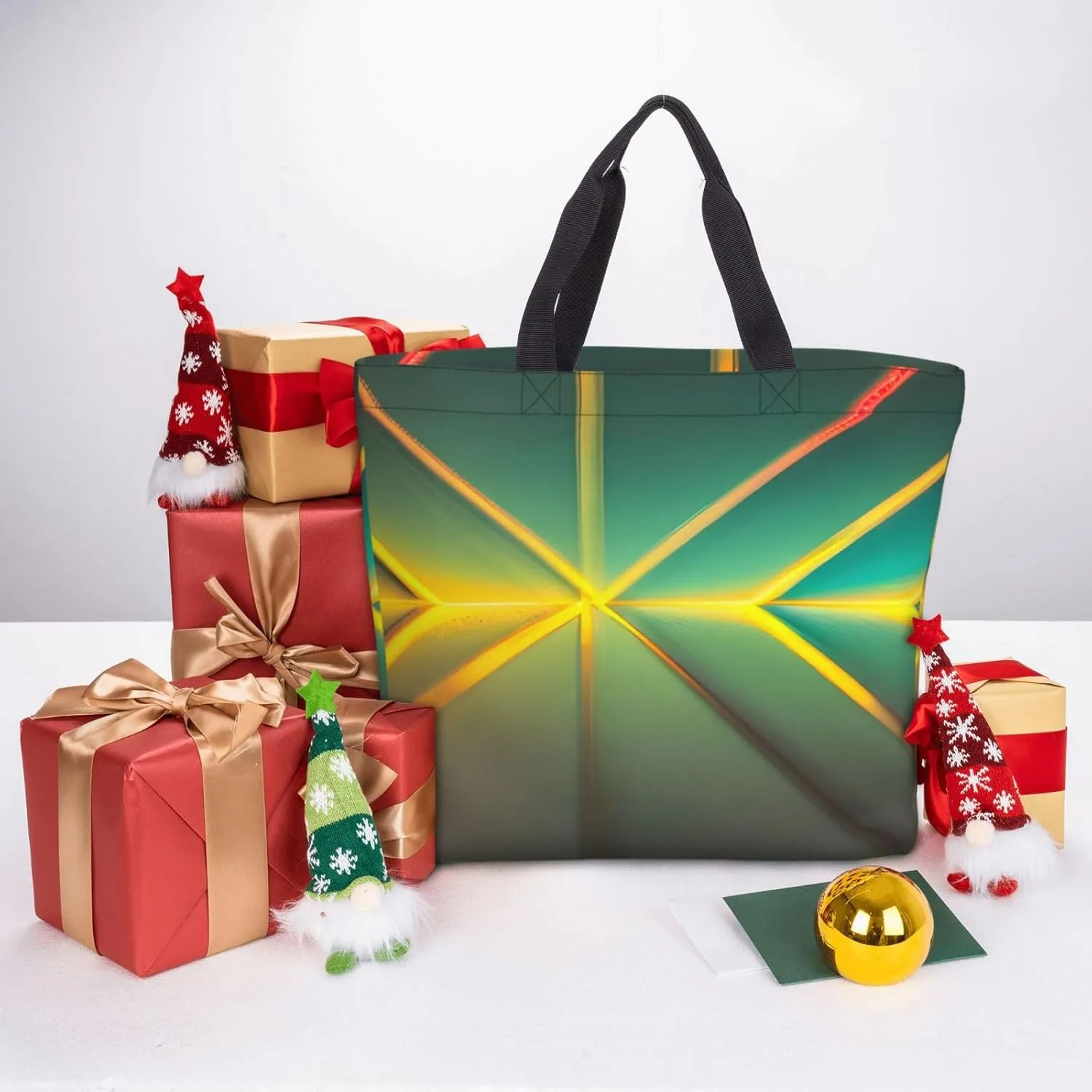SSIMOO Colored Stripes Vertical Stylish Zipper Shopping Bags,Shoulder Bag,The Perfect Blend Of Style And Convenience