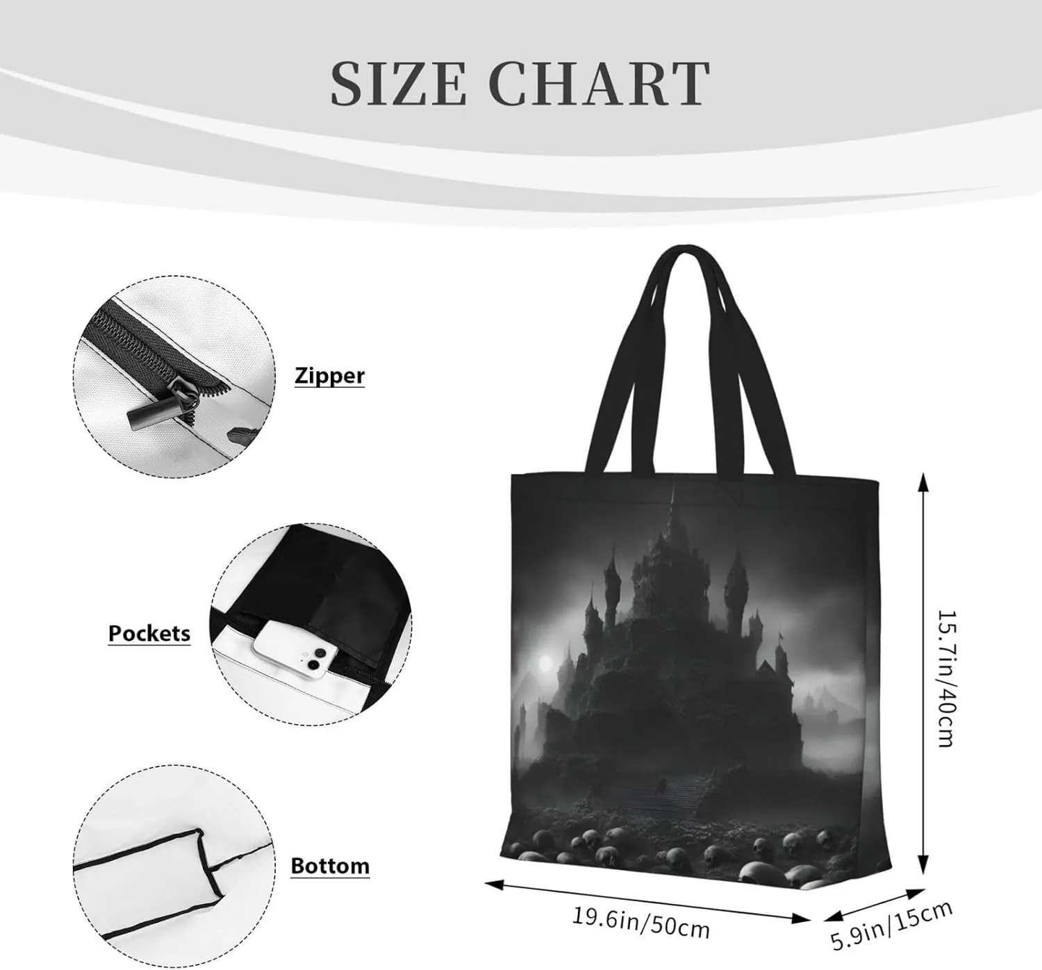 SSIMOO Flowers Colorful Butterfly 1 Stylish Zipper Shopping Bags,Shoulder Bag,The Perfect Blend Of Style And Convenience